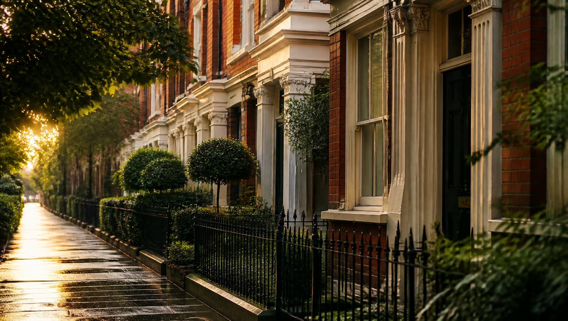 Row of traditional UK terraced houses of the kind Vestos Property sources for investors